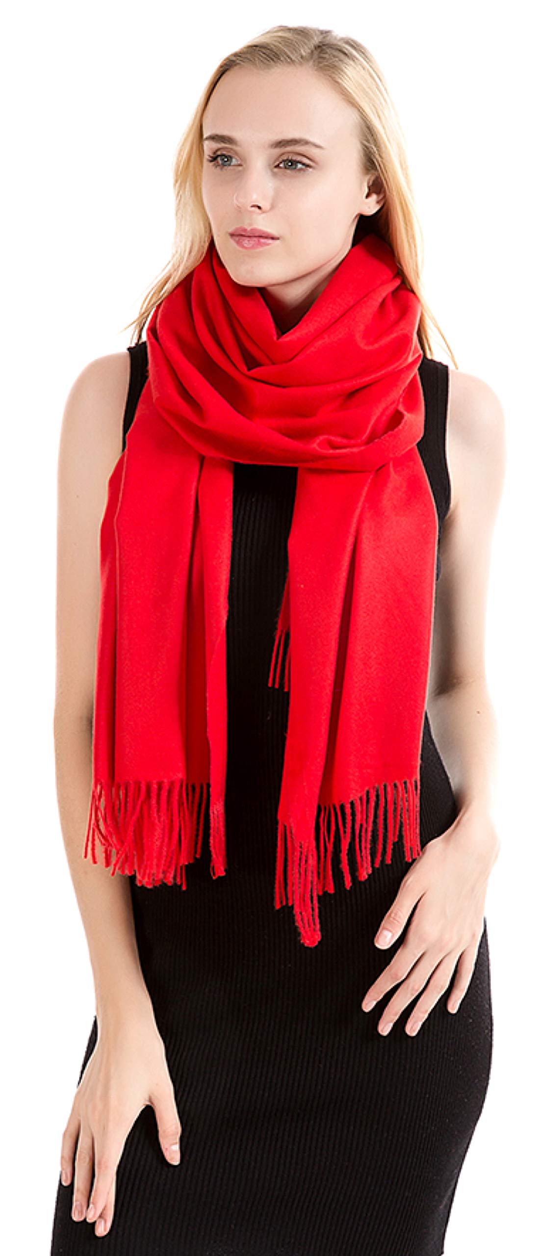 World of Shawls Exclusive Winter Shawl Scarf Wrap 100% Virgin Wool Cashmere Feel for Women Men Unisex 18 Colours NEW