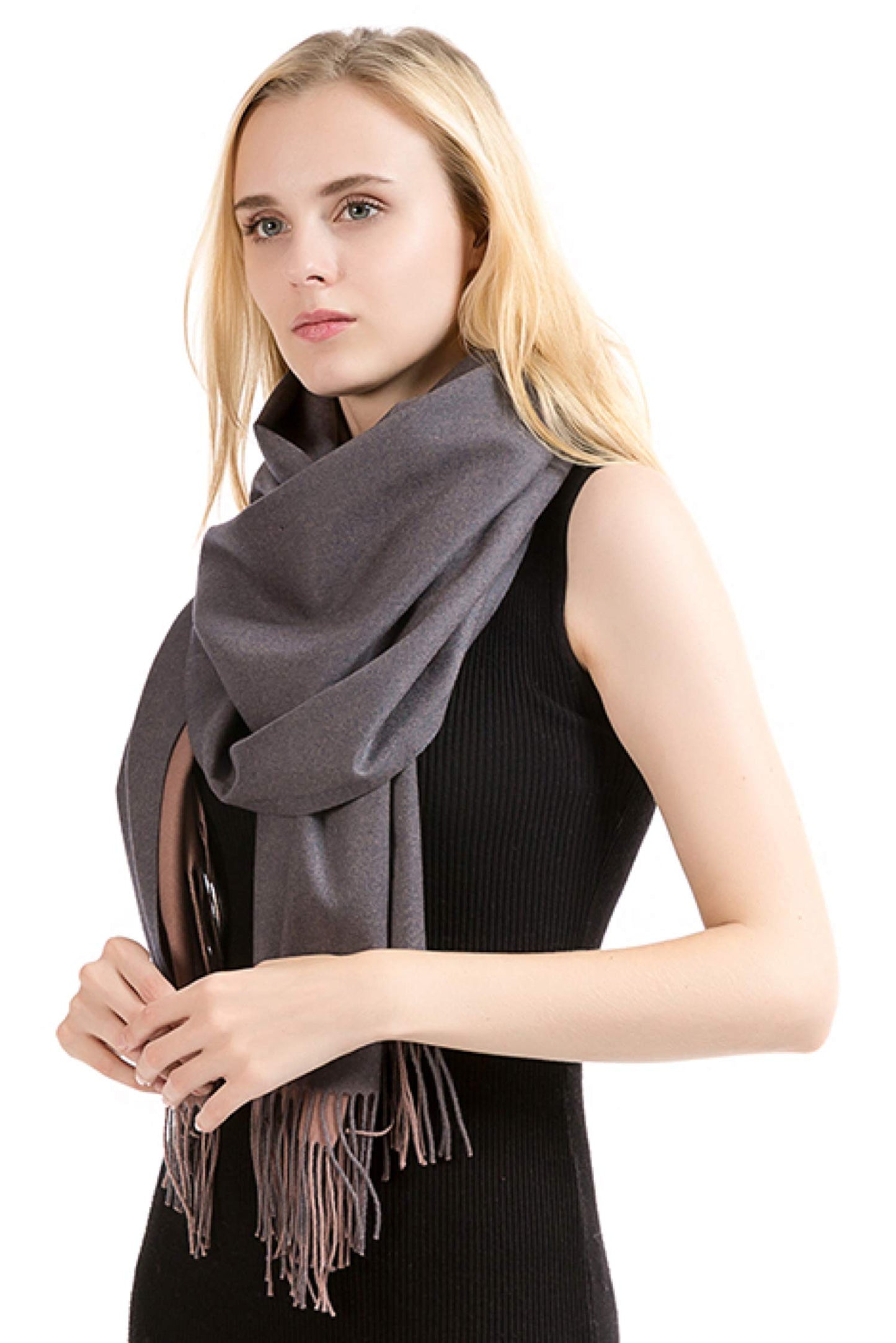 World of Shawls Soft Scarf Womens Ladies Unisex Reversible Two Sided Shawl Wrap Blanket Cashmere Feel 11 Colours WINTER SPECIAL
