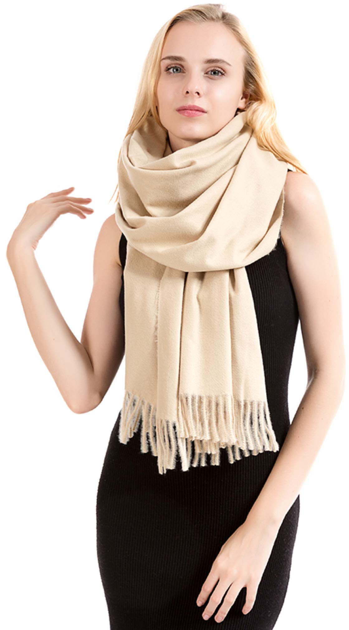 World of Shawls Exclusive Winter Shawl Scarf Wrap 100% Virgin Wool Cashmere Feel for Women Men Unisex 18 Colours NEW