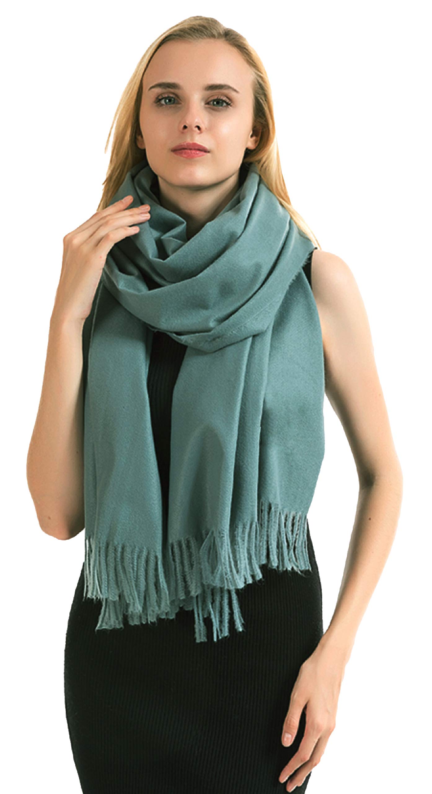 World of Shawls Exclusive Winter Shawl Scarf Wrap 100% Virgin Wool Cashmere Feel for Women Men Unisex 18 Colours NEW
