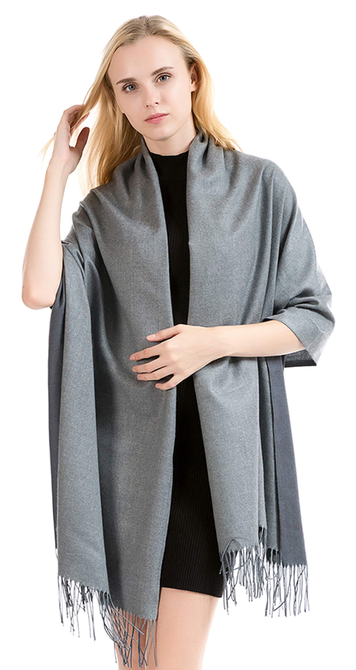 World of Shawls Soft Scarf Womens Ladies Unisex Reversible Two Sided Shawl Wrap Blanket Cashmere Feel 11 Colours WINTER SPECIAL