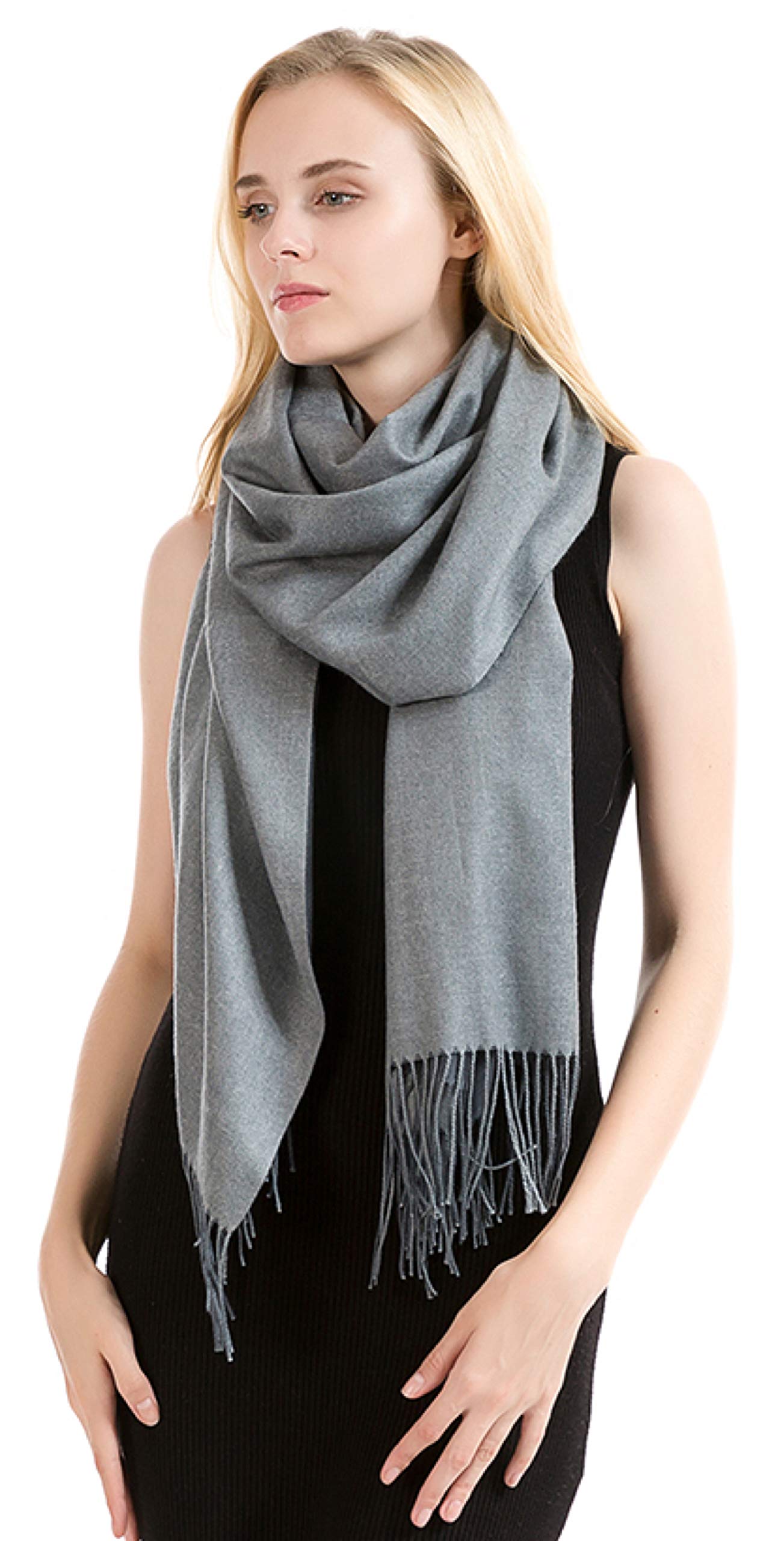 World of Shawls Soft Scarf Womens Ladies Unisex Reversible Two Sided Shawl Wrap Blanket Cashmere Feel 11 Colours WINTER SPECIAL