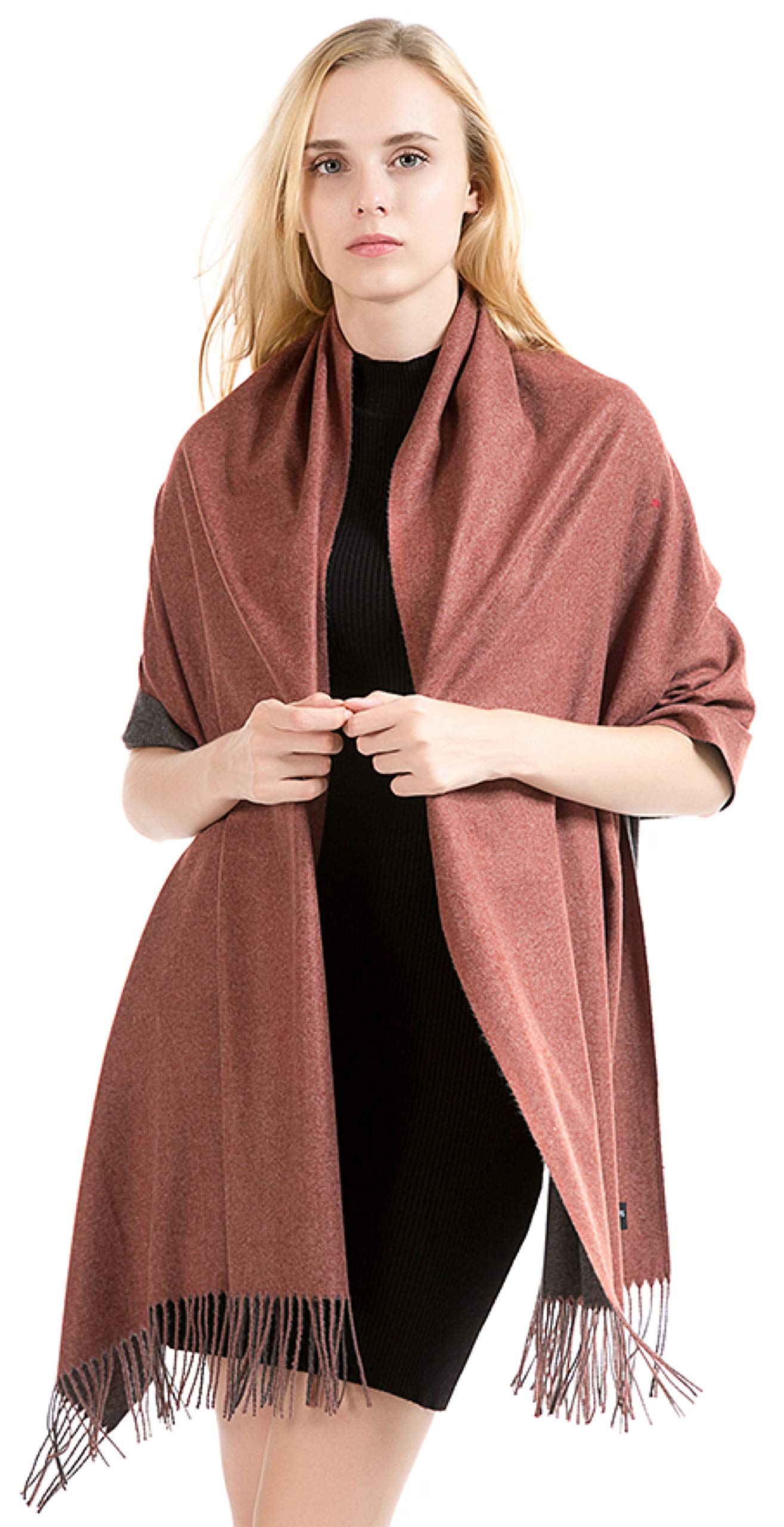 World of Shawls Soft Scarf Womens Ladies Unisex Reversible Two Sided Shawl Wrap Blanket Cashmere Feel 11 Colours WINTER SPECIAL