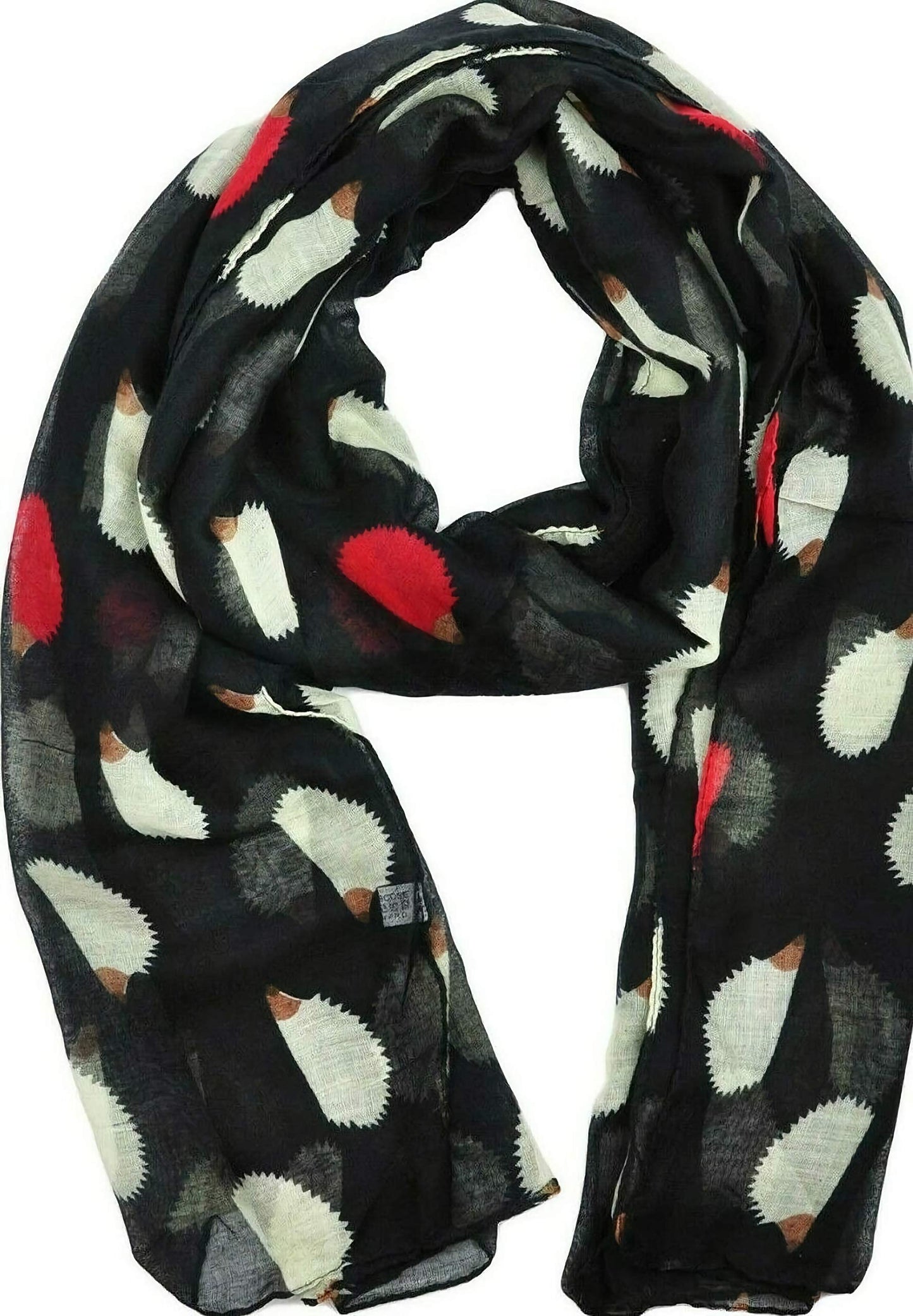 World of Shawls Hedgehog Print Ladies Fashion Wrap Maxi Scarf Sarong Large Size