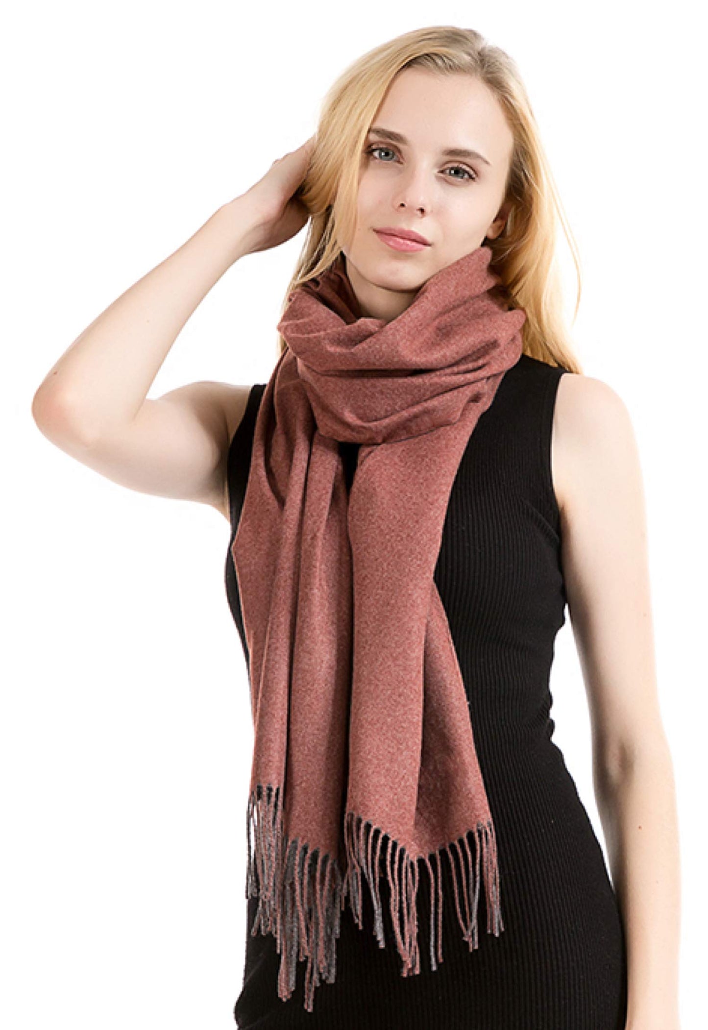 World of Shawls Soft Scarf Womens Ladies Unisex Reversible Two Sided Shawl Wrap Blanket Cashmere Feel 11 Colours WINTER SPECIAL