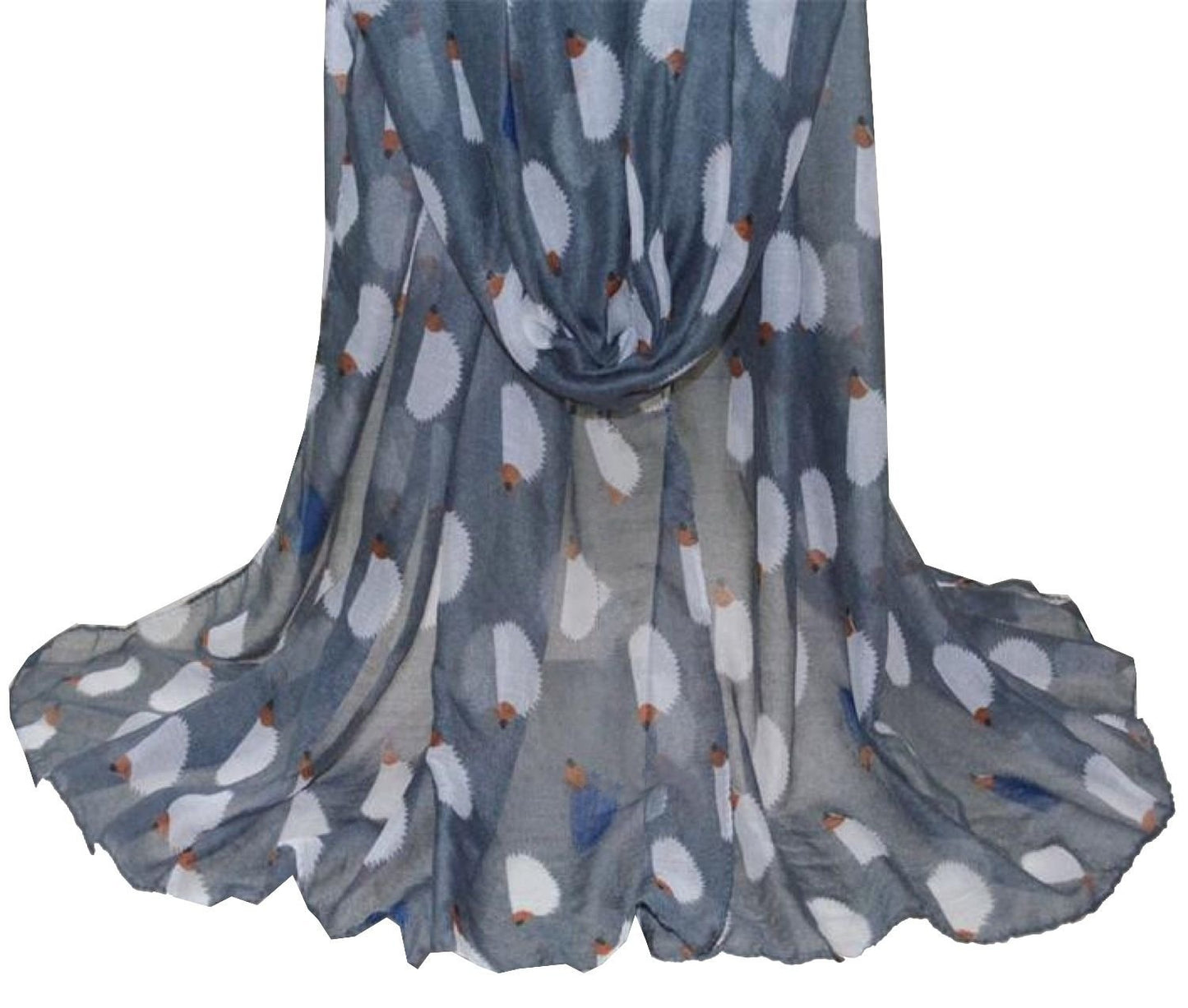 World of Shawls Hedgehog Print Ladies Fashion Wrap Maxi Scarf Sarong Large Size