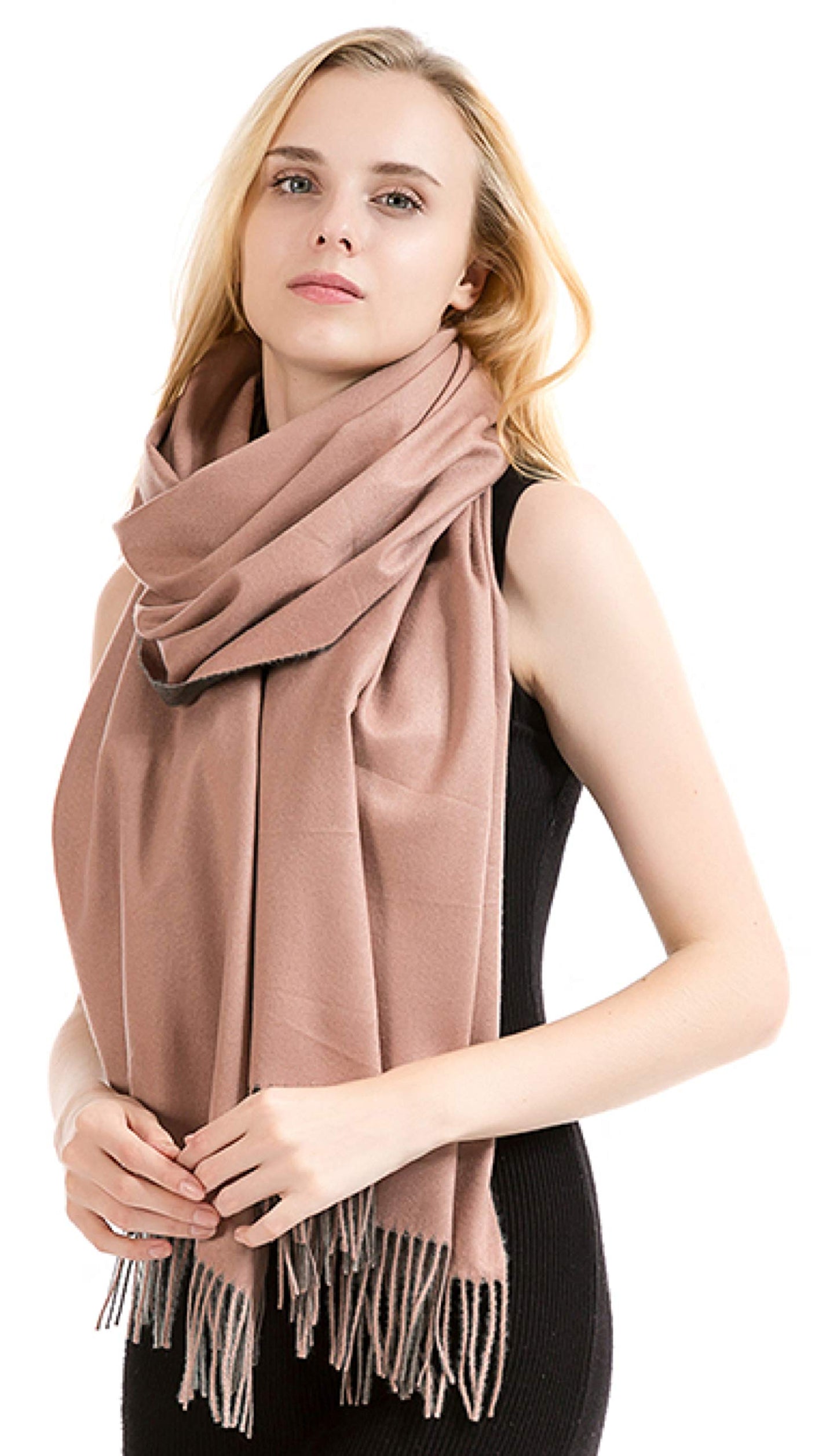 World of Shawls Soft Scarf Womens Ladies Unisex Reversible Two Sided Shawl Wrap Blanket Cashmere Feel 11 Colours WINTER SPECIAL