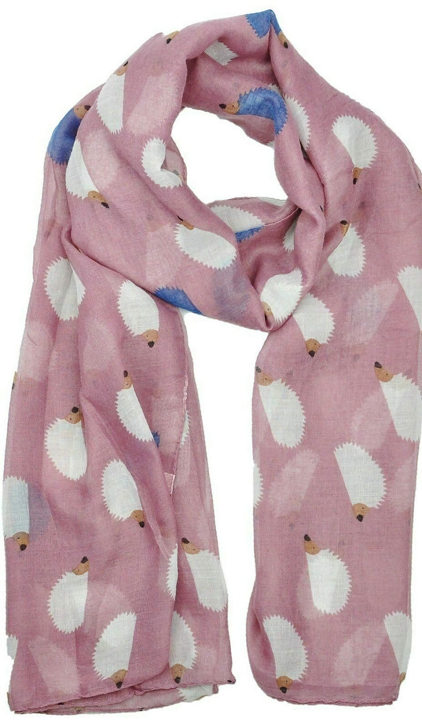 World of Shawls Hedgehog Print Ladies Fashion Wrap Maxi Scarf Sarong Large Size