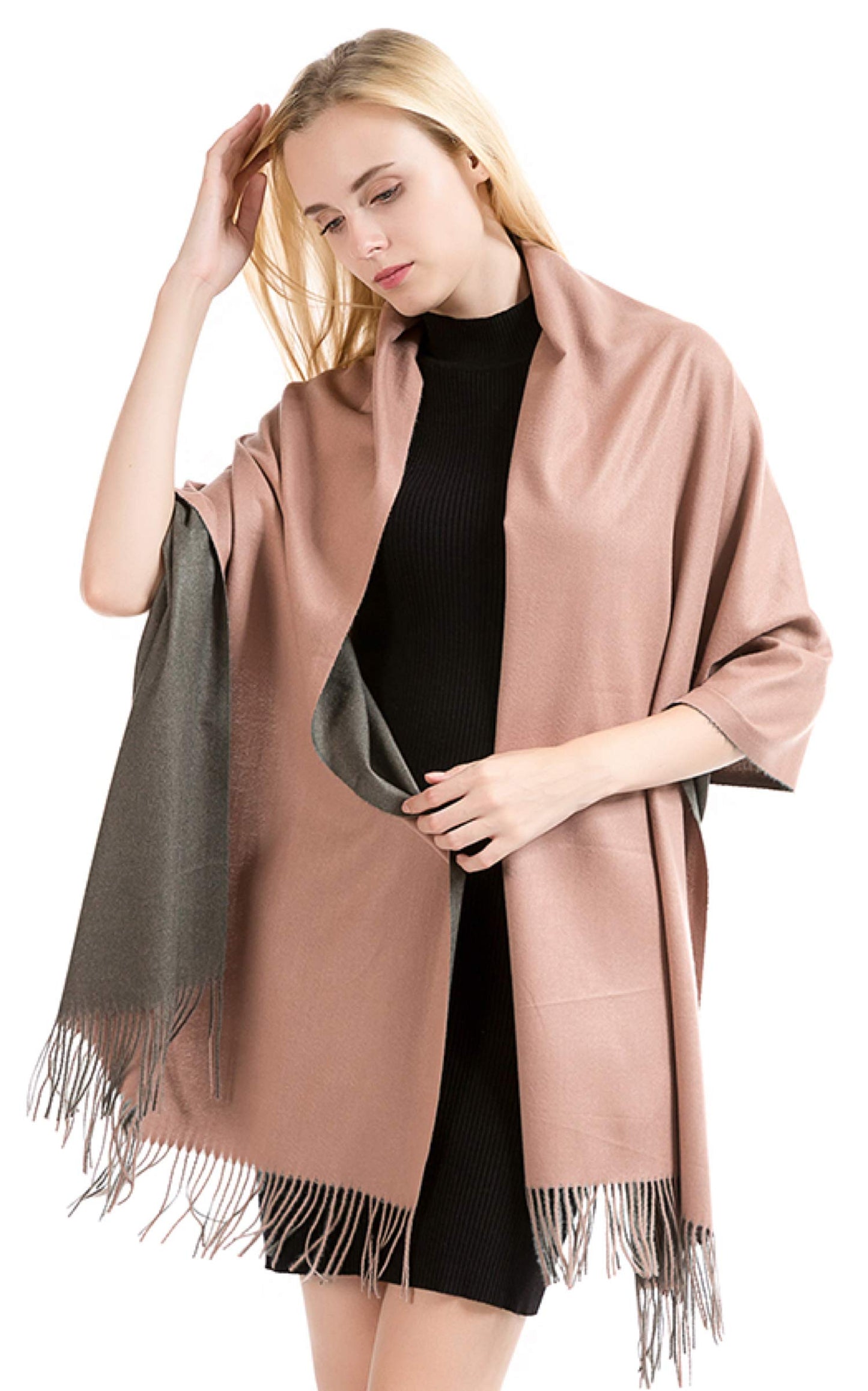 World of Shawls Soft Scarf Womens Ladies Unisex Reversible Two Sided Shawl Wrap Blanket Cashmere Feel 11 Colours WINTER SPECIAL