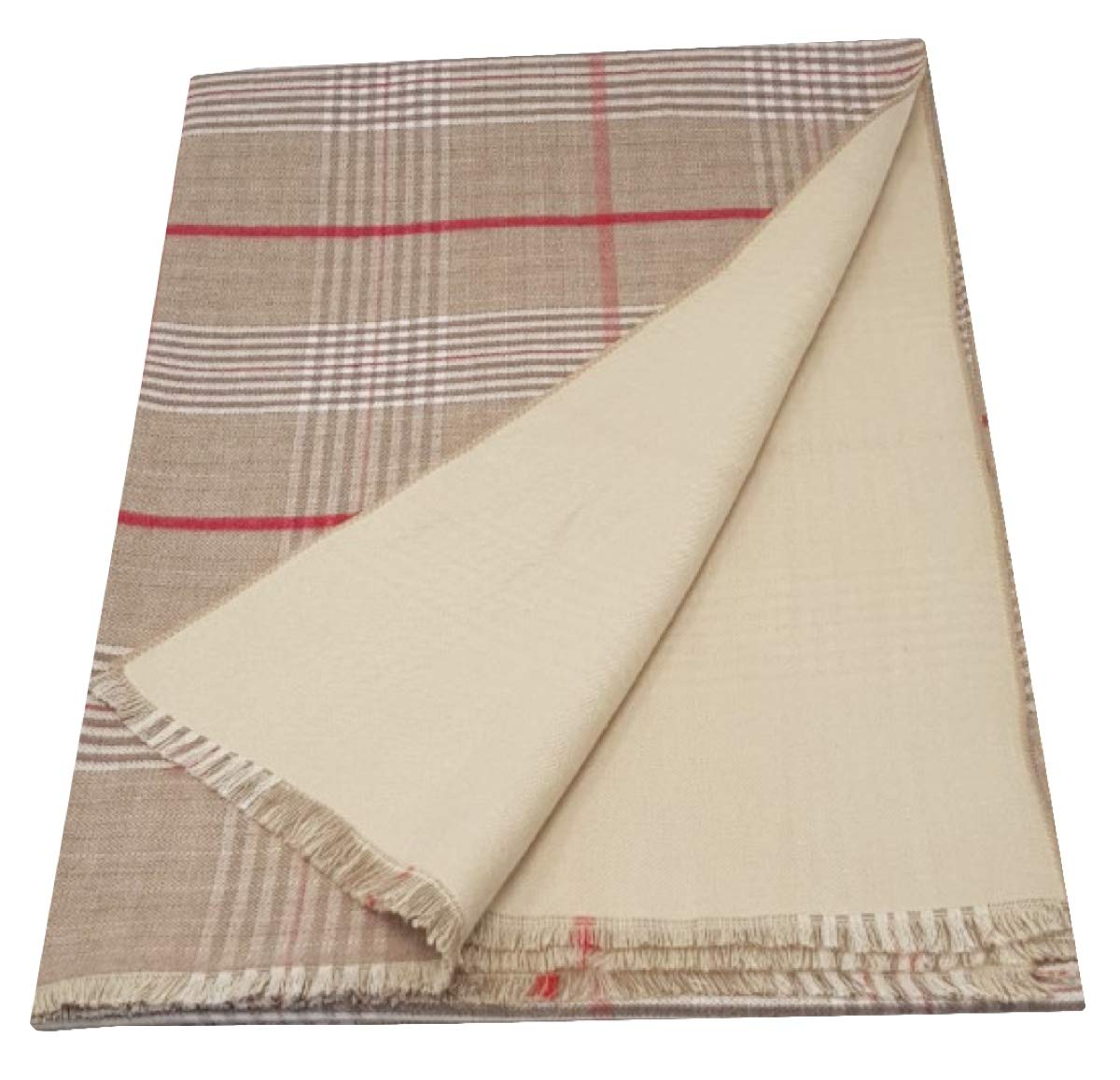 NEW World of Shawls Classic Reversible Plaid Tartan Look Shawl Wrap Blanket Scarf for Women - Warm Soft Cosy UNISEX