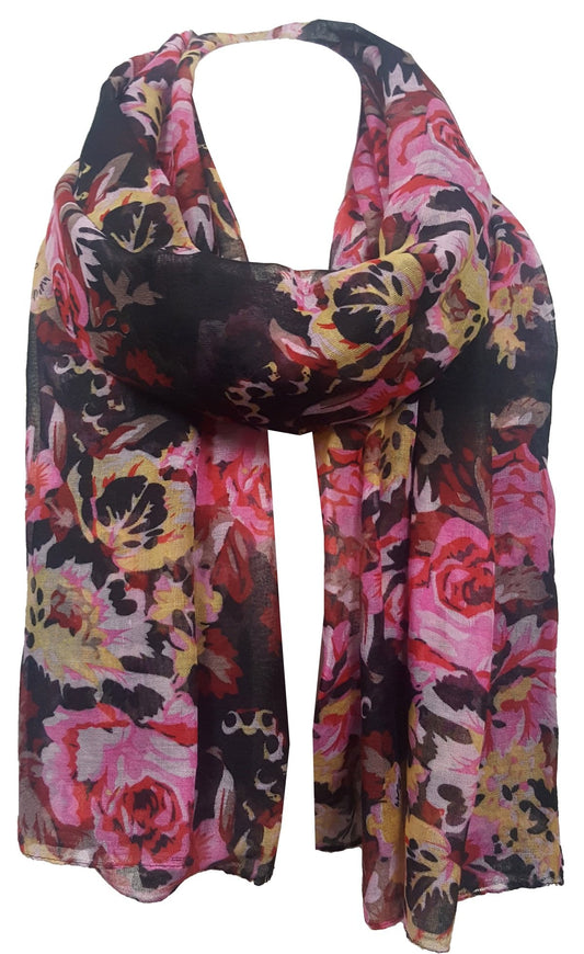 World of Shawls In Style Floral Runway Trends Ladies Scarf Wrap Shawl