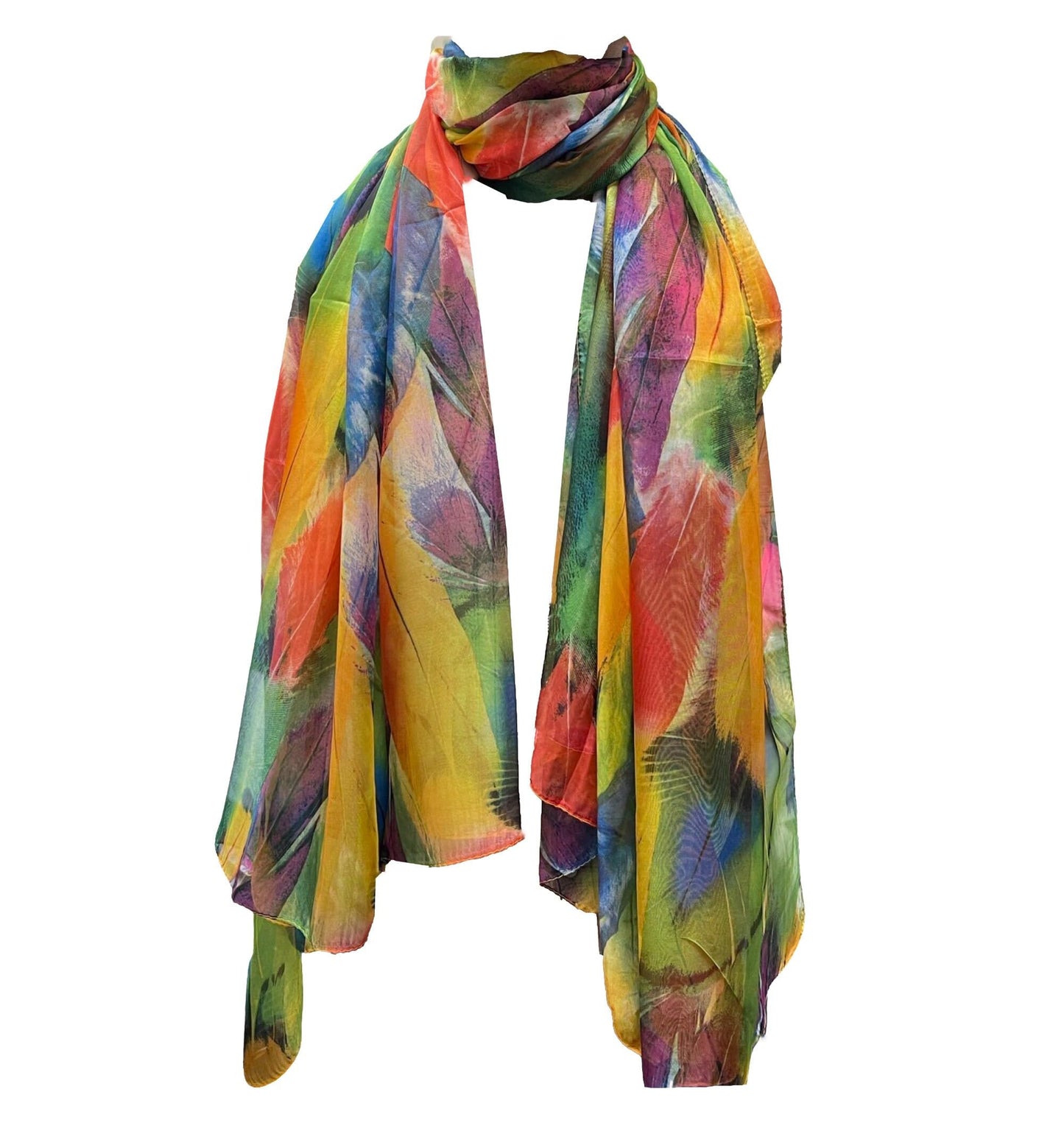 World of Shawls Extra Large Multi Color Flower Print Large Silk Shawl Scarf Wraps