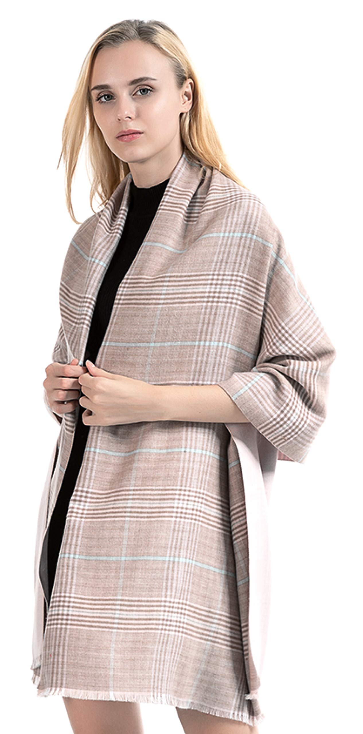 NEW World of Shawls Classic Reversible Plaid Tartan Look Shawl Wrap Blanket Scarf for Women - Warm Soft Cosy UNISEX