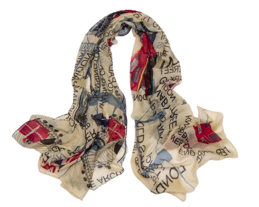 Women/Girls London Fashion Souvenir Scarf Wrap Shawl Maxi Sarong
