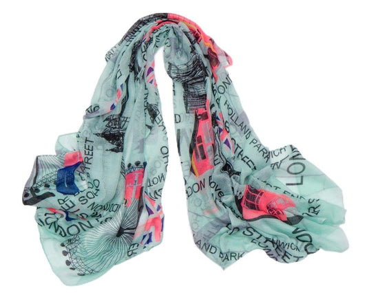 Women/Girls London Fashion Souvenir Scarf Wrap Shawl Maxi Sarong