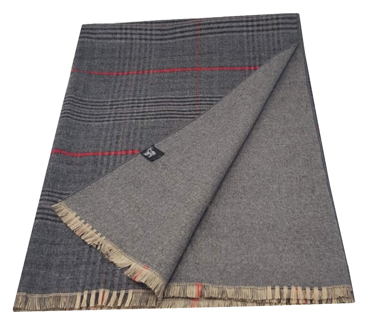 NEW World of Shawls Classic Reversible Plaid Tartan Look Shawl Wrap Blanket Scarf for Women - Warm Soft Cosy UNISEX