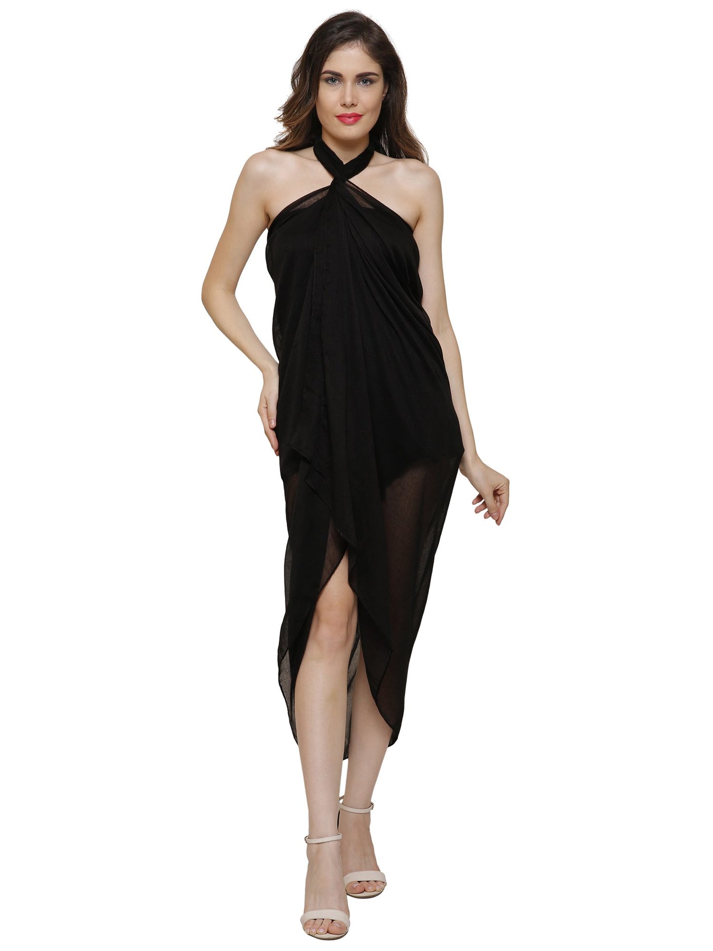 World of Shawls Plain Sarong, Coverup, Scarf, Big Size 110cm x 200cm