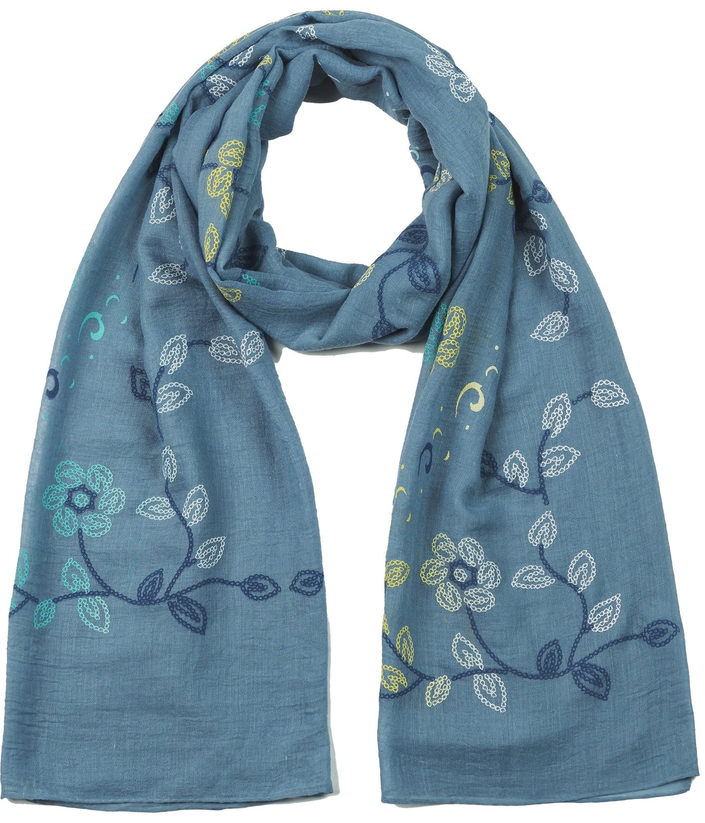 World of Shawls Ladies New Floral Leaf Print Scarves Scarf Wrap Sarong Shawl