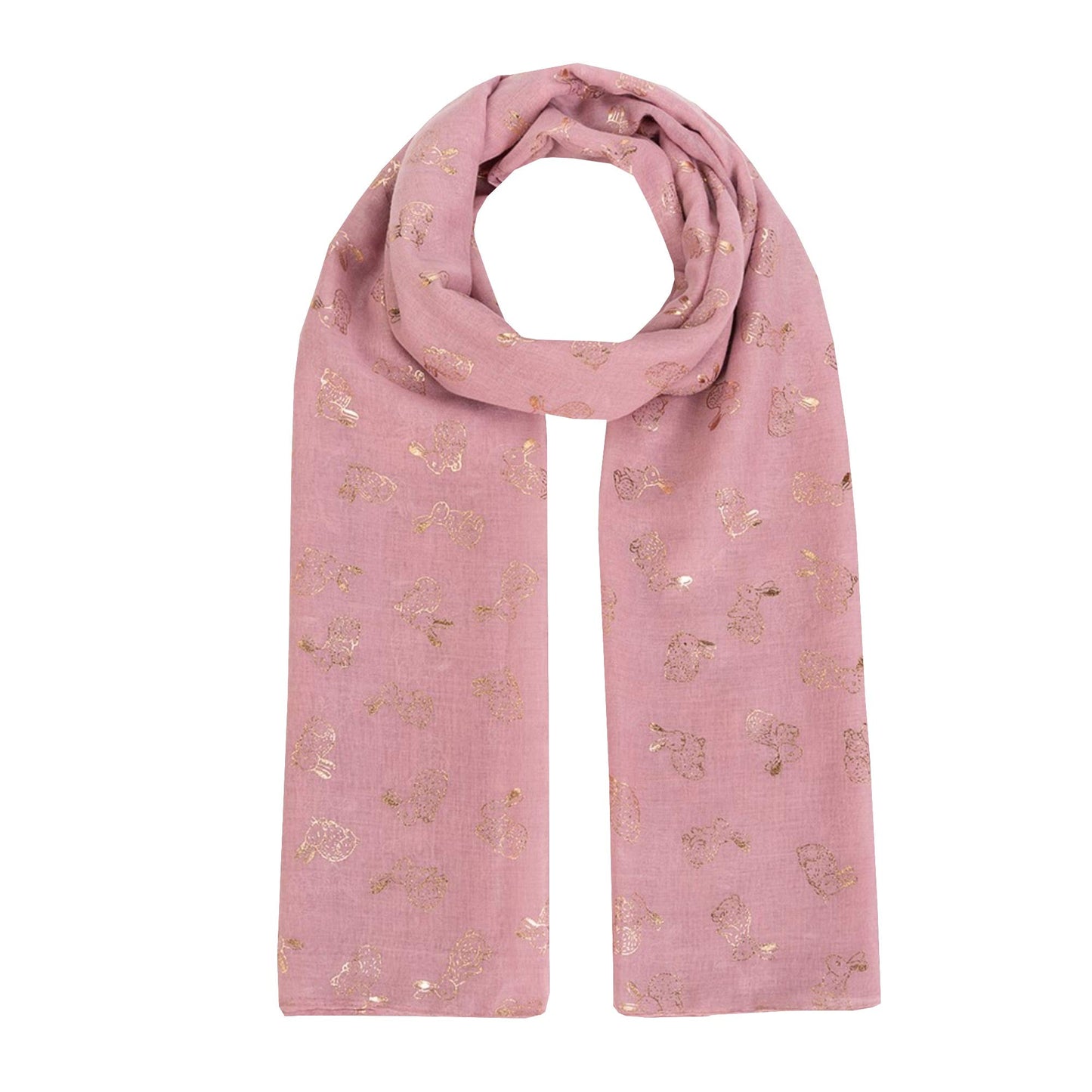 New Sparkling Bunny Rabbit Print Ladies Celebrity Style Scarves Maxi, Scarf, Wrap, Sarong, Shawls