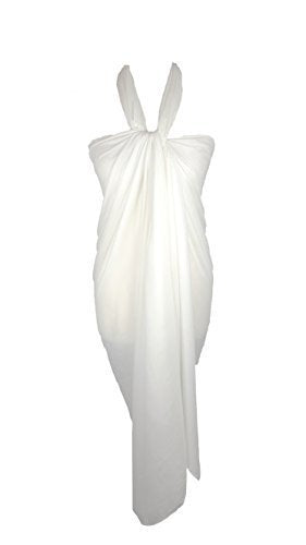 World of Shawls Plain Sarong, Coverup, Scarf, Big Size 110cm x 200cm