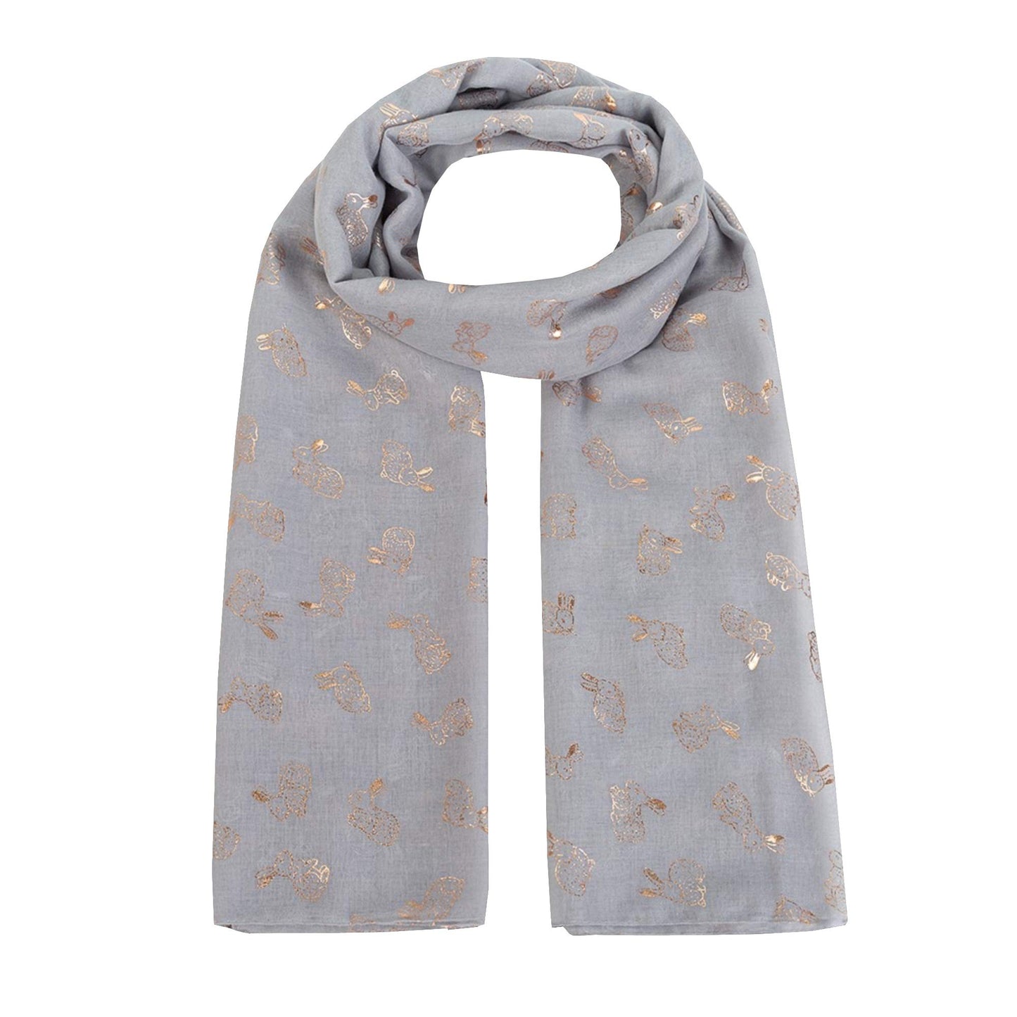 New Sparkling Bunny Rabbit Print Ladies Celebrity Style Scarves Maxi, Scarf, Wrap, Sarong, Shawls