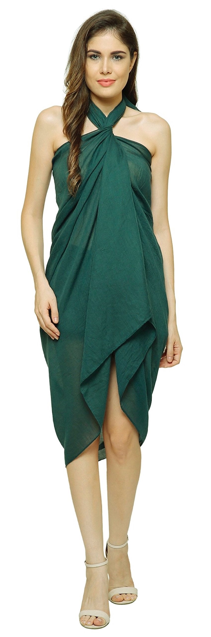 World of Shawls Plain Sarong, Coverup, Scarf, Big Size 110cm x 200cm