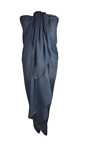 World of Shawls Plain Sarong, Coverup, Scarf, Big Size 110cm x 200cm