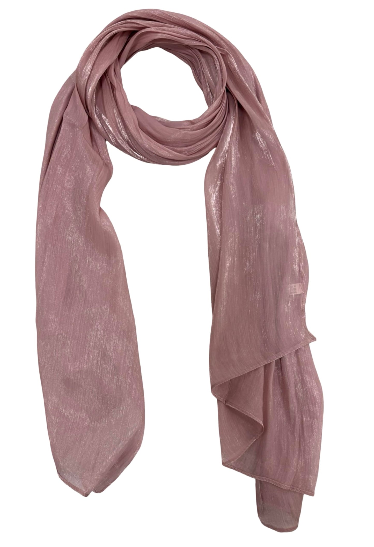 World of Shawls Women’s Pleated Organza Crepe Scarf with Sheen 70x180cm | Elegant Lightweight Wrap for Party, Wedding & Evening Wear – Shiny Hijab & Shawl
