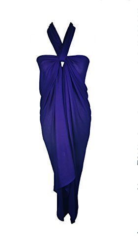 World of Shawls Plain Sarong, Coverup, Scarf, Big Size 110cm x 200cm