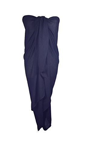 World of Shawls Plain Sarong, Coverup, Scarf, Big Size 110cm x 200cm