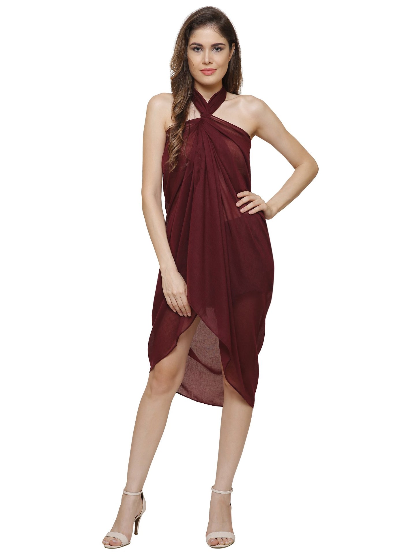 World of Shawls Plain Sarong, Coverup, Scarf, Big Size 110cm x 200cm