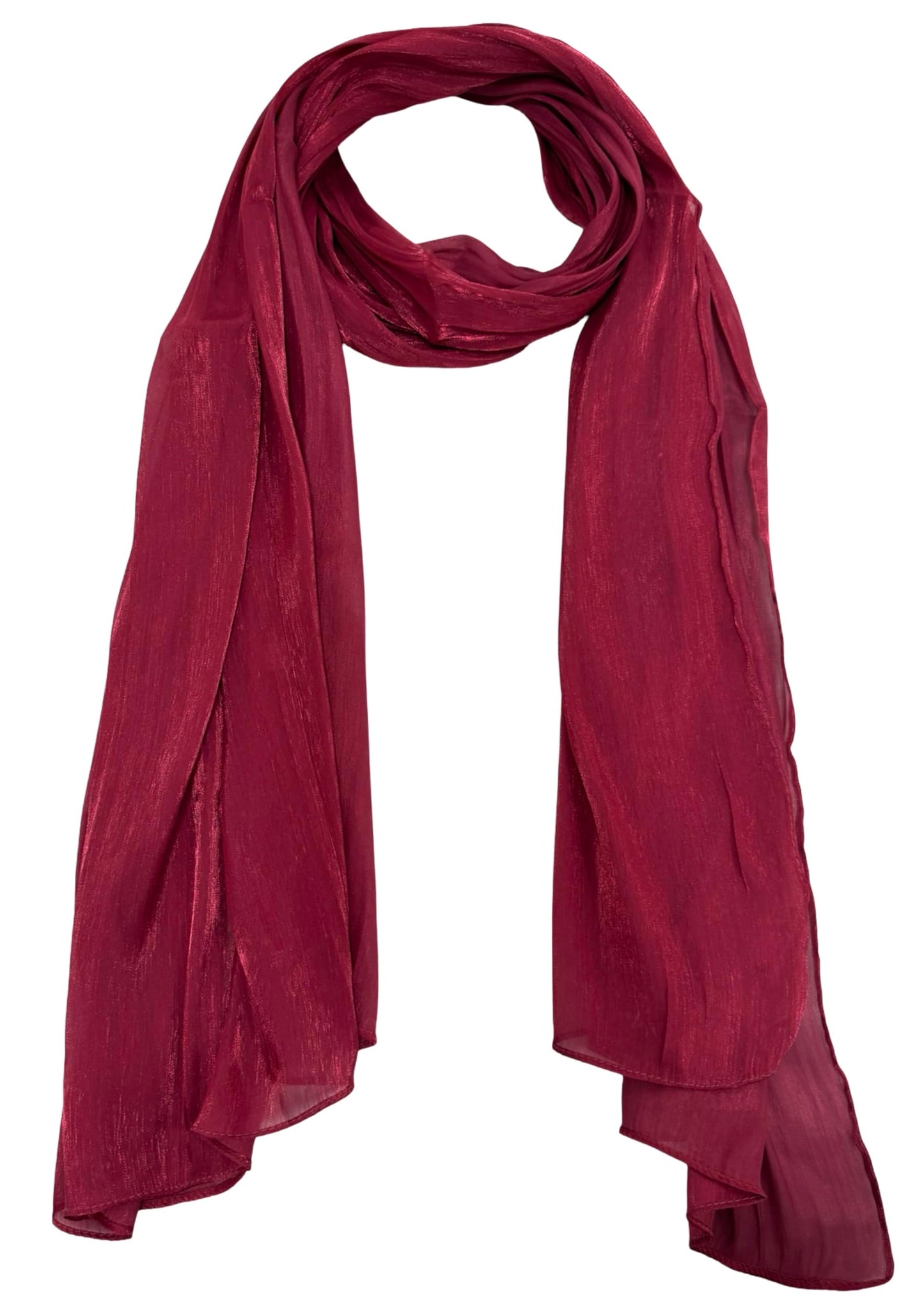 World of Shawls Women’s Pleated Organza Crepe Scarf with Sheen 70x180cm | Elegant Lightweight Wrap for Party, Wedding & Evening Wear – Shiny Hijab & Shawl