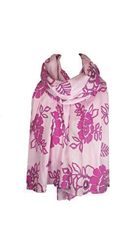 World of Shawls Attractive Ladies Large Scarf Wrap Shawl Vivid Floral Print Design Pashmina. Extremely Soft and Warm.