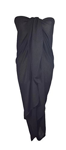 World of Shawls Plain Sarong, Coverup, Scarf, Big Size 110cm x 200cm