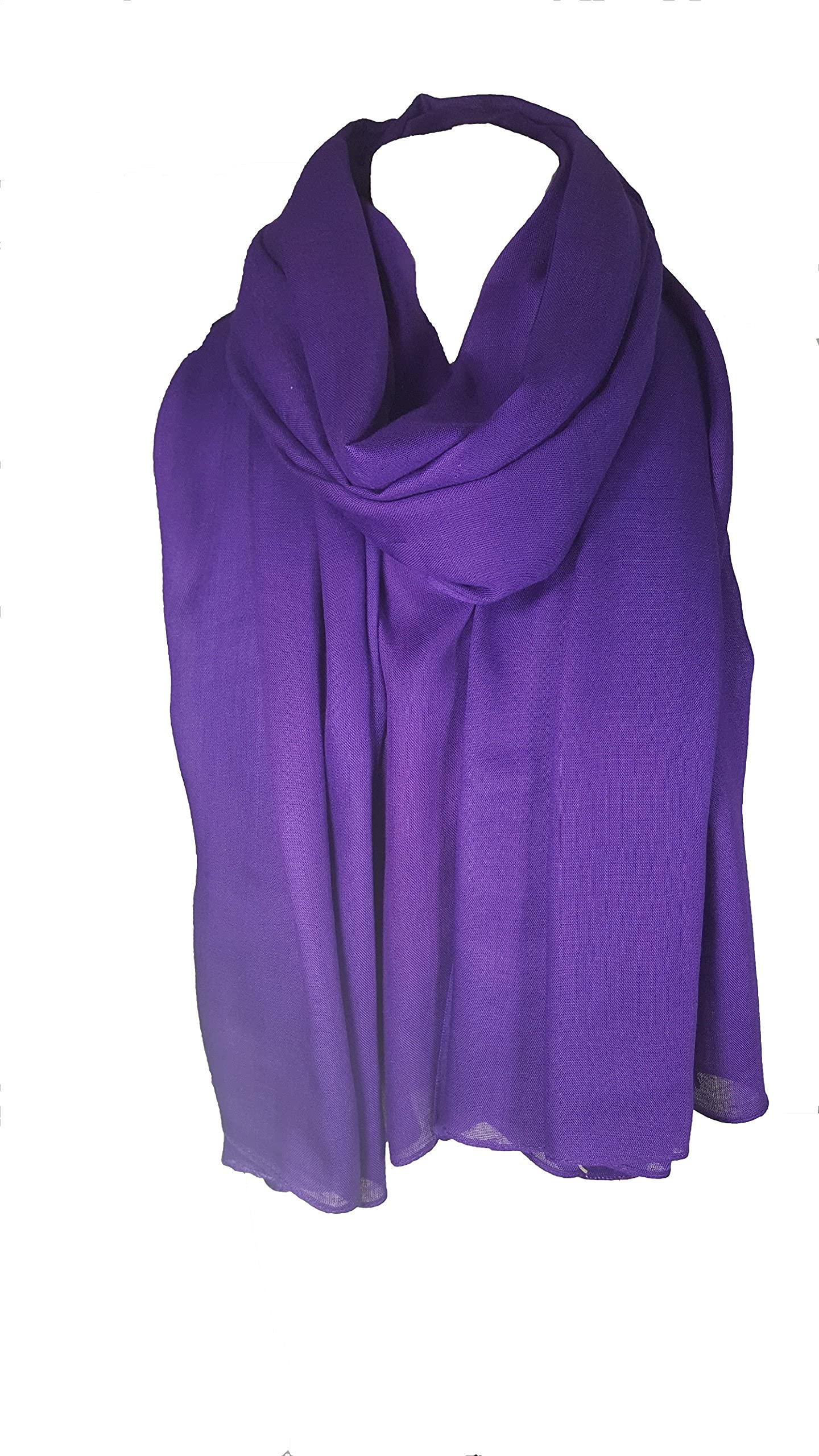World of Shawls Plain Sarong, Coverup, Scarf, Big Size 110cm x 200cm