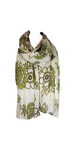 World of Shawls Attractive Ladies Large Scarf Wrap Shawl Vivid Floral Print Design Pashmina. Extremely Soft and Warm.