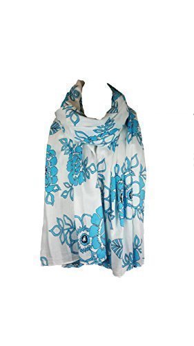 World of Shawls Attractive Ladies Large Scarf Wrap Shawl Vivid Floral Print Design Pashmina. Extremely Soft and Warm.