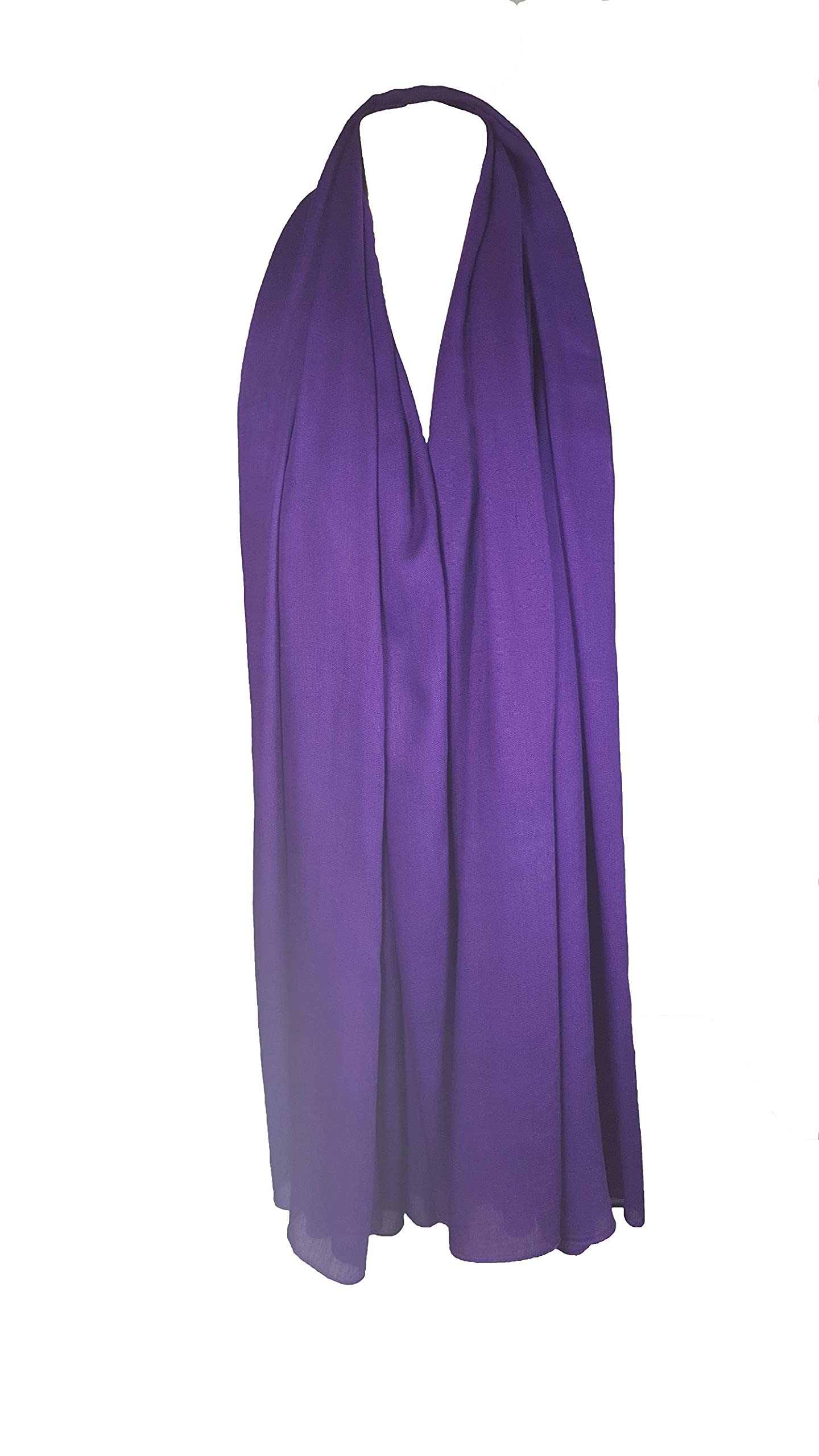 World of Shawls Plain Sarong, Coverup, Scarf, Big Size 110cm x 200cm