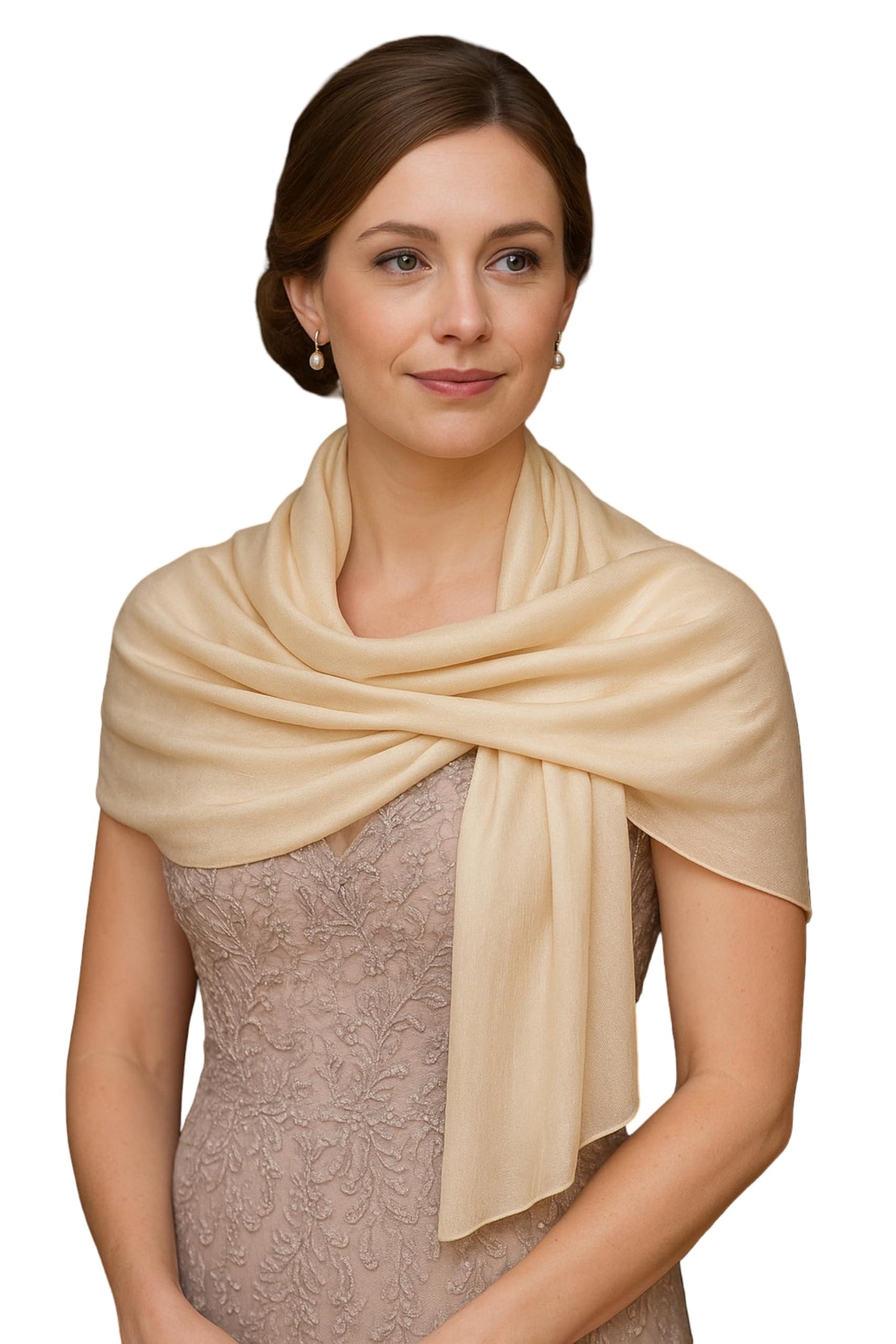 World of Shawls Women’s Pleated Organza Crepe Scarf with Sheen 70x180cm | Elegant Lightweight Wrap for Party, Wedding & Evening Wear – Shiny Hijab & Shawl
