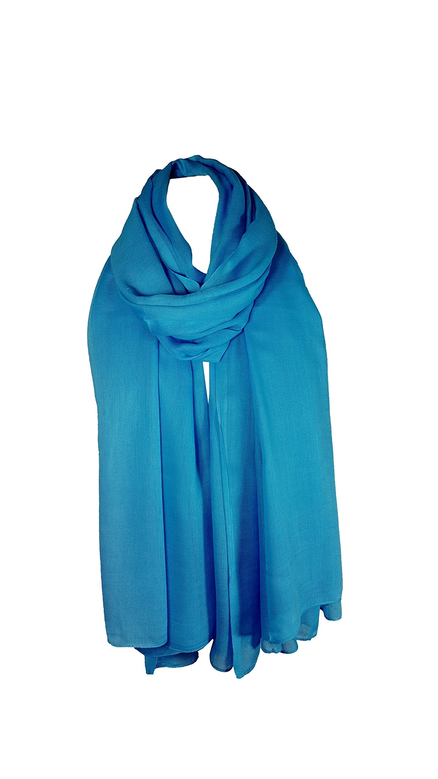 World of Shawls Plain Sarong, Coverup, Scarf, Big Size 110cm x 200cm