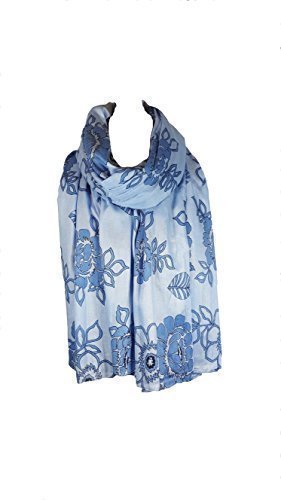 World of Shawls Attractive Ladies Large Scarf Wrap Shawl Vivid Floral Print Design Pashmina. Extremely Soft and Warm.