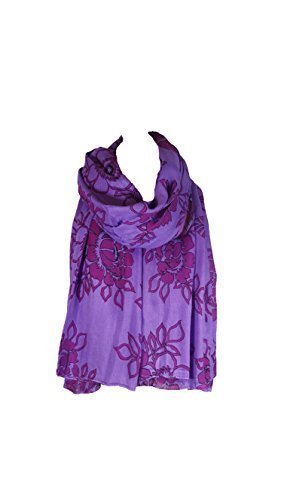 World of Shawls Attractive Ladies Large Scarf Wrap Shawl Vivid Floral Print Design Pashmina. Extremely Soft and Warm.