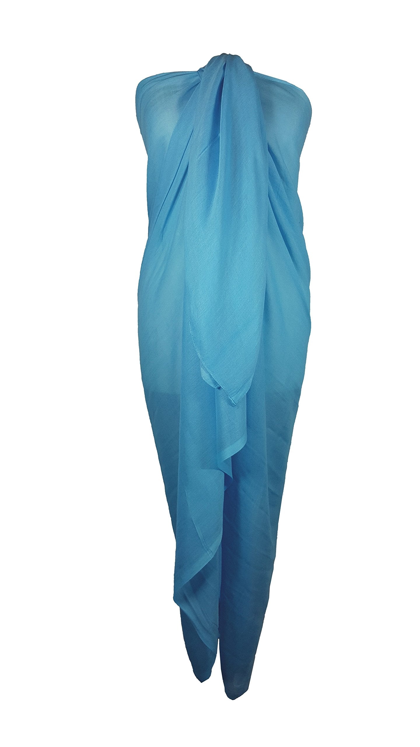 World of Shawls Plain Sarong, Coverup, Scarf, Big Size 110cm x 200cm