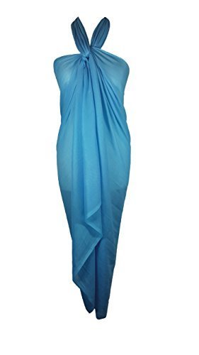 World of Shawls Plain Sarong, Coverup, Scarf, Big Size 110cm x 200cm