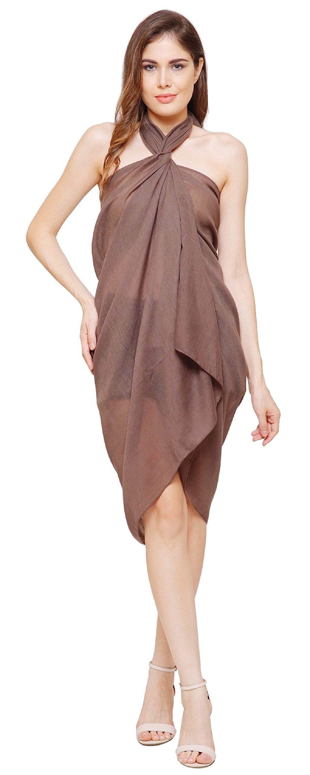 World of Shawls Plain Sarong, Coverup, Scarf, Big Size 110cm x 200cm