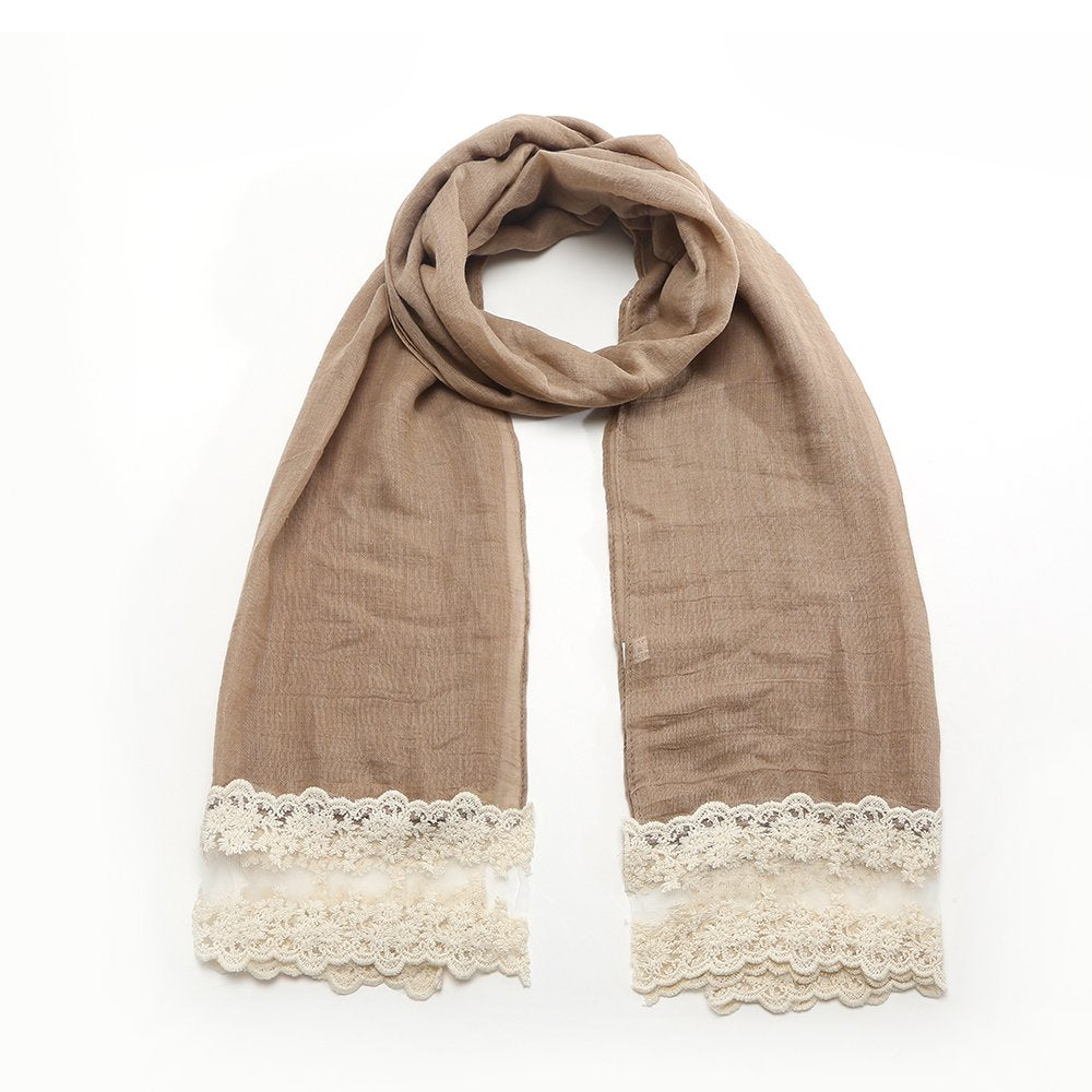 World of Shawls NEW Ladies Lace Net Scarf Maxi Wrap Shawl Hijab Pashmina Style Large Warm and Soft Wedding Party Occasion