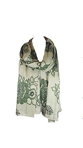 World of Shawls Attractive Ladies Large Scarf Wrap Shawl Vivid Floral Print Design Pashmina. Extremely Soft and Warm.
