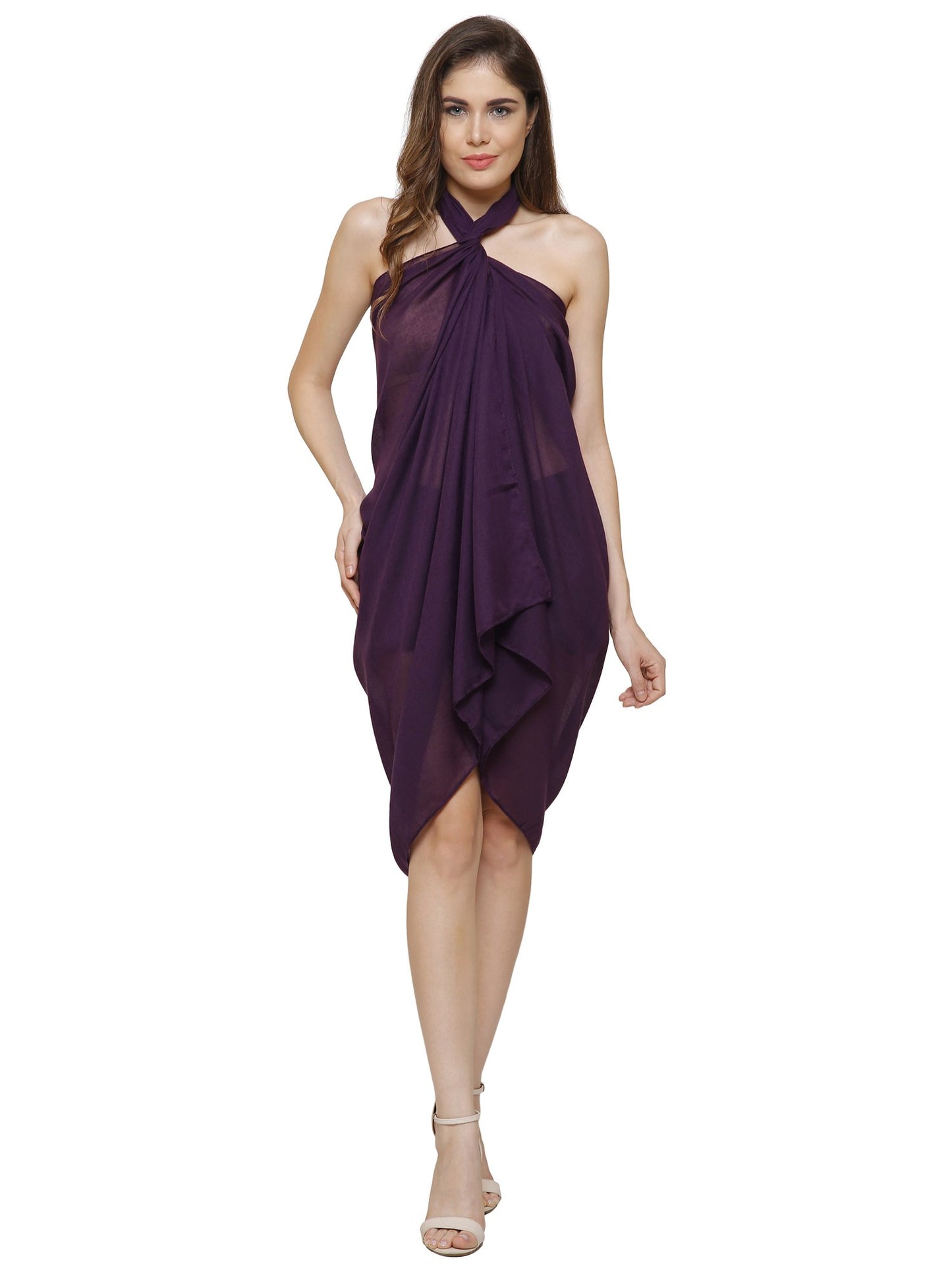 World of Shawls Plain Sarong, Coverup, Scarf, Big Size 110cm x 200cm