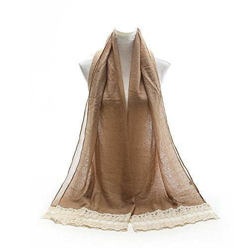 World of Shawls NEW Ladies Lace Net Scarf Maxi Wrap Shawl Hijab Pashmina Style Large Warm and Soft Wedding Party Occasion
