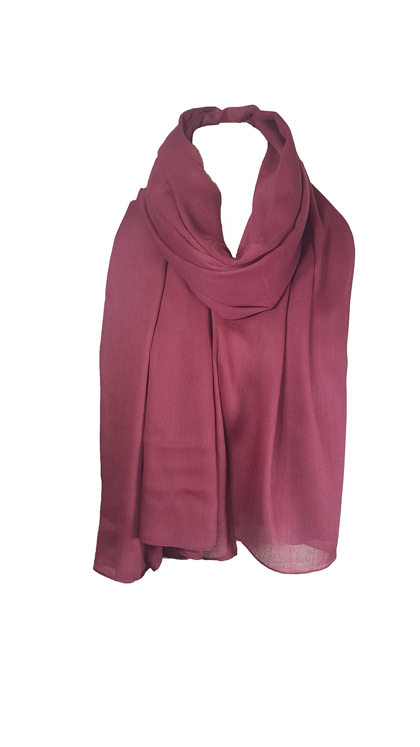 World of Shawls Plain Sarong, Coverup, Scarf, Big Size 110cm x 200cm